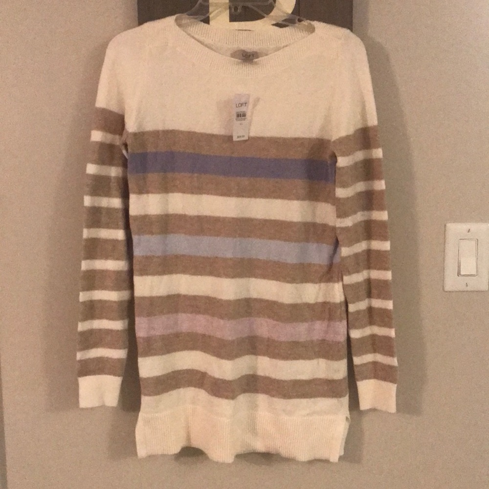 NWT Loft Multi striped sweater, size XS